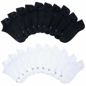 NWT K. Bell Womens 10 Pack Lycra Shoe Size 8-12 Black/White Multipack $50 8HL104